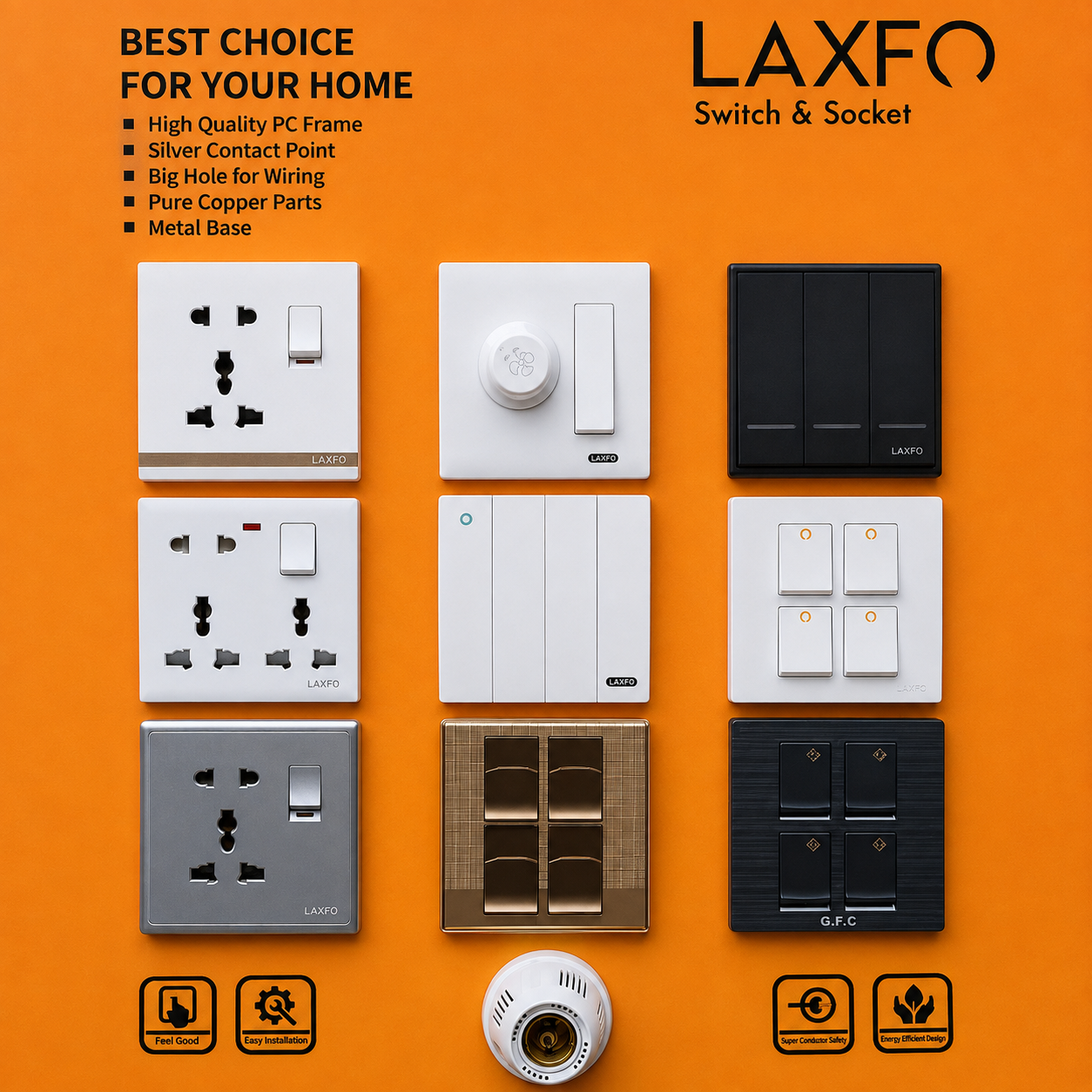 LAXFO সুইচ–সকেট