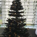 Christmas Tree Set Modern Pre Lit Flocked White Green Pink Artificial Christmas Tree photo review